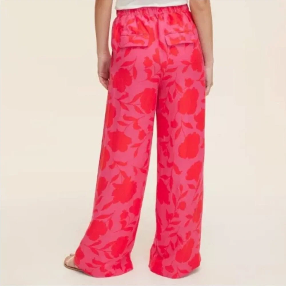 XS - Kate spade x target Floral Red Wide-Leg trouser Pants - Picture 2 of 6